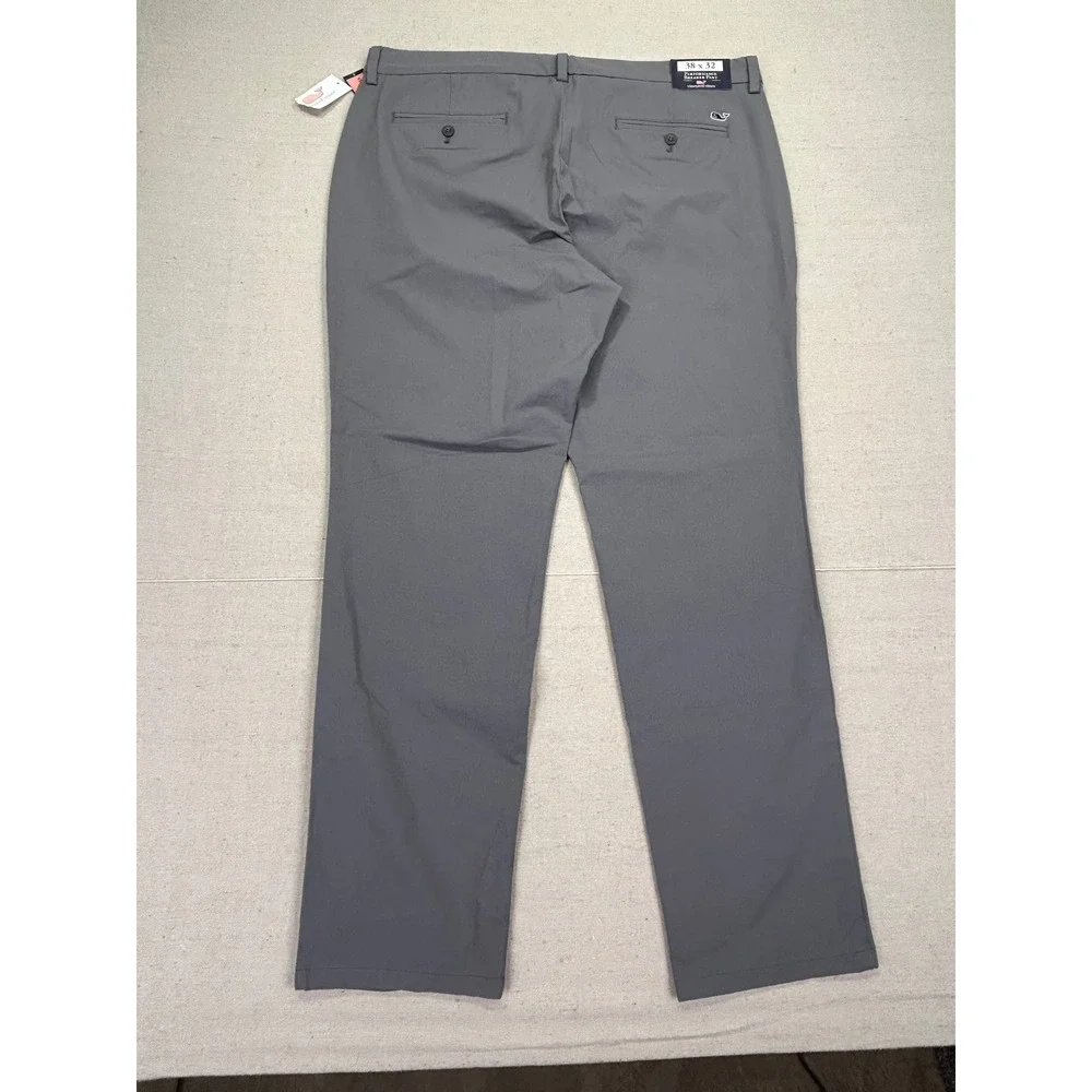 Vineyard Vines Mens 38 Golf Pants Performance Breaker Gray Harbor NWTs Office‎
